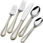 Mikasa, Gold Accent Regent Bead Flatware Service for 12, 65 Piece Set, 18/10 Sta... - Image 2