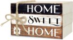 Mini Decorative Books For Home Decor, Small Wood Book Stack For Table Decor, Hom... - Image 2