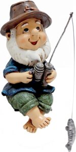 Mini Resin Fishing Statue, Funny Fisherboy Little Guy for Pond, Garden Flowerpot... - Image 2