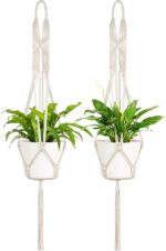 Mkono 2 Packs 43 Inch Macrame Plant Hanger Large for up to 12 Inch Pot Extra Lon... - Image 2