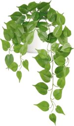 Mkono Fake Hanging Plants with Ceramic Pot, 25" Artificial Plants for Home Decor... - Image 2