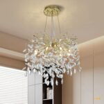 Modern Crystal Tree Branches Chandelier, 18in Gold 6 Lights Large Ceiling Hangin... - Image 2