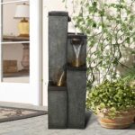 Modern Floor-Standing Water Fountain 39.3” High, Indoor Outdoor Water Fountain w... - Image 2