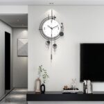 Modern Wall Clock for Living Room Decor Large Decorative Metal Wall Clock with P... - Image 2