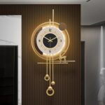 Modern Wall Clock for Living Room,Large Gold Decorative Wall Clock with Light,Cr... - Image 2