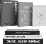 Moncur Home Decorative Coffee Table Books Set of 3 Black & White Design Books wi... - Image 2