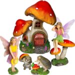 Mood Lab Fairy Garden Figurines - Mushroom House Set (6 pcs) - Miniature Decorat... - Image 2