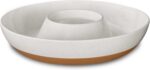 Mora Ceramic Chips and Dip Serving Tray: Large Divided Party Bowl Set for Chips ... - Image 2