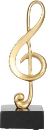 Music Note Statue, Luxury Resin Musical Note Sculpture for Home Office Desk, Joy... - Image 2