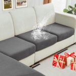 NAISI Waterproof Couch Cushion Covers Thick Velvet Fabric Washable Sofa Slipcove... - Image 2