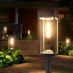 NEWMESSI 8 Pack Bright Solar Pathway Lights Outdoor,IP65 Waterproof Auto On/Off ... - Image 2