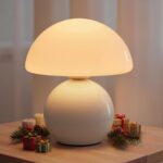 NIORSUN Wireless Mushroom Lamp,Table Lamp for Bedroom, Portables Cordless Lamps,... - Image 2