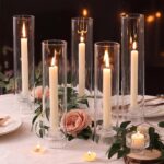 NITIME 9 Set Hurricane Glass Candle Holders for Taper Candles, Candlestick Holde... - Image 2