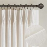 Natural Pinch Pleated Linen Curtains 84 Inch Length 2 Panels for Living Room Bed... - Image 2