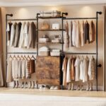 ONBRILL T2 Wall Mounted Industrial Pipe Clothing Rack, Closet Organizers and Sto... - Image 2