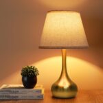 ONEWISH Touch Table Lamp for Bedroom, 3-Way Dimmable Gold Bedside Lamps for Nigh... - Image 2