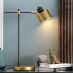 OYEARS 22.2" Modern Desk Lamp, Metal Table Lamp with LED Bulb, Adjustable Readin... - Image 2