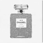 Oliver Gal Silver Classic Number 5 Canvas Print Wall Art for Living Room, Bedroo... - Image 2