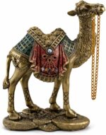 Ornate Gold Camel Figurine — Decorative Resin Camel Statue with Embellished Sadd... - Image 2