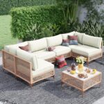 Outdoor Patio Furniture Set, Wicker Outdoor Sectional Set, Boho Patio Conversati... - Image 2