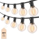 Outdoor String Lights 25 ft, G40 Led Patio Light with 13pcs Bulbs, Shatterproof ... - Image 2