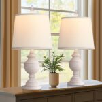 PARTPHONER Retro Table Lamps Set of 2, Bedside Lamp for Bedroom Rustic Farmhouse... - Image 2