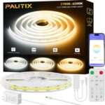 PAUTIX COB LED Strip Lights 2700K-6500K CCT Tunable White 24ft UL-Listed Dotless... - Image 2