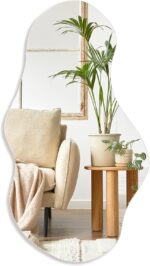 PERFNIQUE Irregular Wall Mirror Asymmetrical Mirror, 43''x24'' Decorative Modern... - Image 2