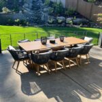 PURPLE LEAF 11 Pieces Patio Dining Set Wicker Outdoor Furniture Rectangular Tabl... - Image 2