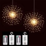 PXBNIUYA 2 Pack Starburst Sphere Lights,200 LLED Firework Lights, 8 Modes Dimmab... - Image 2