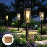 Philips 8 Packs Solar Pathway Lights Outdoor, Glass Metal Led Garden Landscape L... - Image 2