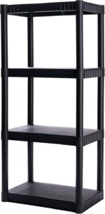 Plano 4-Shelf Plastic Storage Shelves, 48” x 23” x 14”, 200lb Capacity, Pantry, ... - Image 2