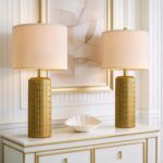 PoKat 27.5'' Tall Brass Gold Table Lamps Set of 2 for Living Room, Modern Table ... - Image 2