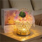 Portable Hydrangea Pearl-Handle Lamp – Cordless LED 3D-Printed Flower Light with... - Image 2
