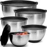 Priority Chef Premium Mixing Bowls With Lids Set, Airtight Lids, Thicker Stainle... - Image 2
