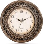 Pumtus Plastic Silent Wall Clock, 13 Inch Vintage Large Wall Clocks, Battery Ope... - Image 2