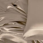 Pure Mulberry Silk 22 Momme Duvet Cover Set - 3 Piece Set - King Taupe Solid - 1... - Image 2