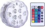 Qoolife Submersible LED Lights Remote Control Battery Powered, RGB Multi Color C... - Image 2