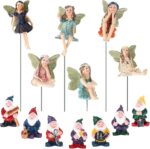 Queekay 13 Pieces Fairy Garden Miniature Accessories 6 Pcs Mini Fairy Figurines ... - Image 2