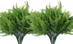 RECUTMS 12 Bundles Fake Boston Fern Large Artificial Plants Indoor UV Resistant ... - Image 2