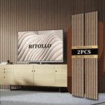 RITOLLO Wood Slat Panels for Wall 2-Piece 94.5"×11" Acoustic Panels for Interior... - Image 2