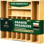 ROYAL CRAFT WOOD Luxury Bamboo Kitchen Drawer Organizer - Silverware Organizer, ... - Image 2