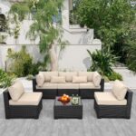Rattaner Patio Sectional 6 Pieces All-Weather Wicker Patio Furniture Set Outdoor... - Image 2