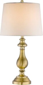 Regency Hill Traditional Style Table Lamp 26" High Antique Brass Gold Metal Cand... - Image 2