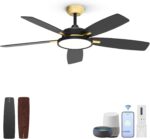 Roomratv Ceiling Fans with Lights,52 inch Smart Ceiling Fans with Dimmable LED L... - Image 2