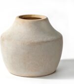 Rustic Vintage Off-WhiteTerracotta Pot, 5.3 Inch Aged Ceramic Vase for Dried/Fre... - Image 2