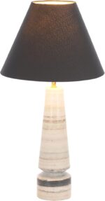 SAFAVIEH Lighting Collection Jules White & Black Marble 22-inch Table Lamp for B... - Image 2