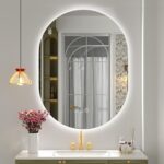 SMIROR Oval Backlit LED Bathroom Mirror, 28x36 Pill-Shaped Lighted Vanity Mirror... - Image 2