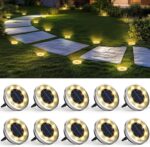SOLPEX 10 Pack Solar Ground Lights Outdoor Waterproof, Solar Powered Pathway Lig... - Image 2