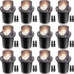 SUNVIE 12 Pack Low Voltage Landscape Lighting 12W LED Outdoor In-Ground Waterpro... - Image 2